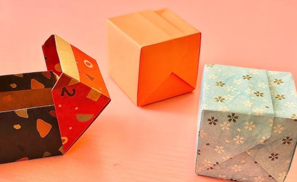 正方形盒折紙