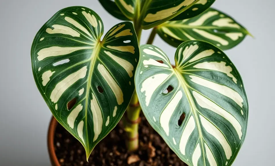龜背芋 葉子 黃斑