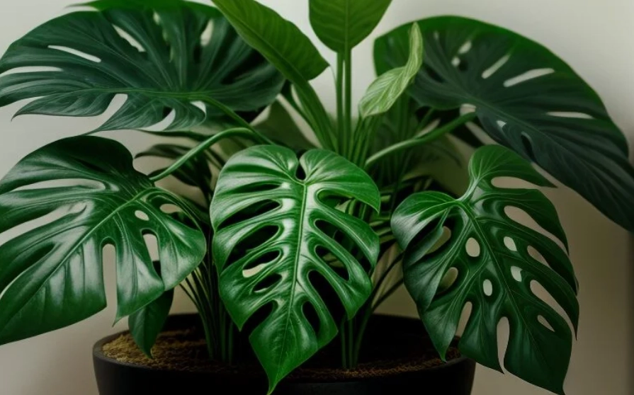 龜背芋 葉子 黃斑