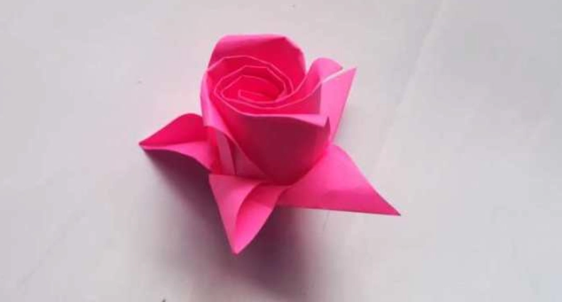 正方形折玫瑰 教學