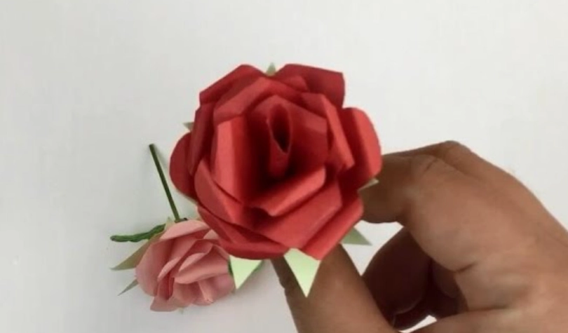 紙玫瑰花教程