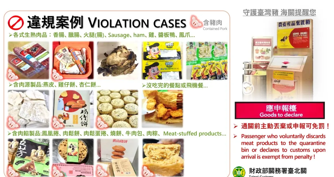 台灣海關禁止入關物品