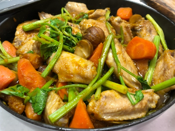 南瓜栗子炆雞翼 食譜