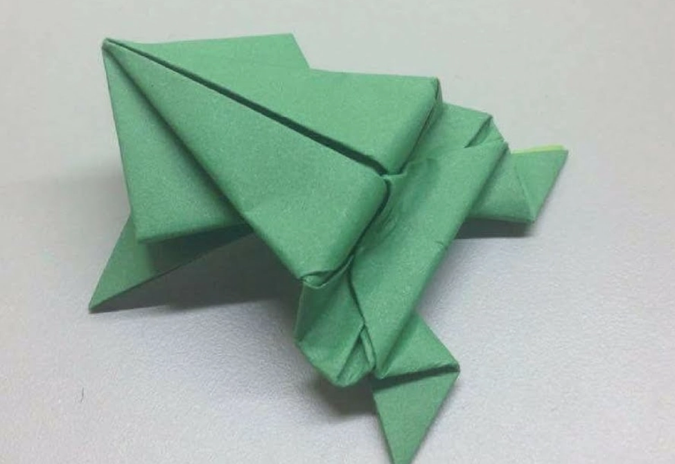 會跳的青蛙摺紙